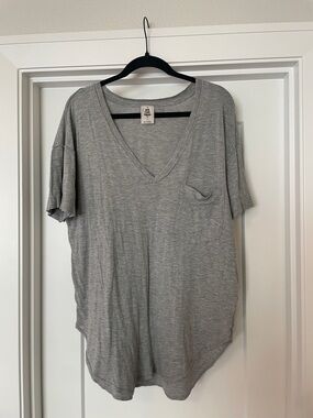 We The Free Heather Grey Rounded-Hem Tee
